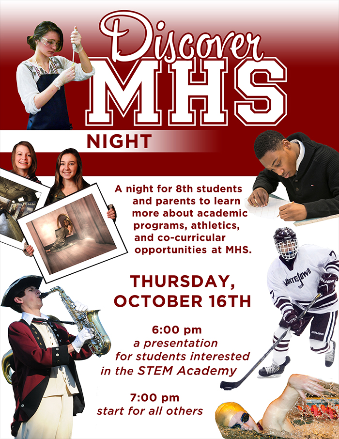 8th Grade Parents & Students – Discover MHS Night – Oct 16